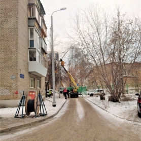 Строительство сетей уличного освещения по ул. Крылова, от улицы Татищева до здания № 5 на улице Крылова